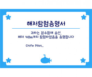 해저탐험증명서