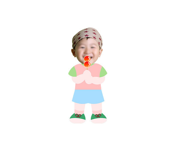 탕후루 먹는 아이 합성이미지