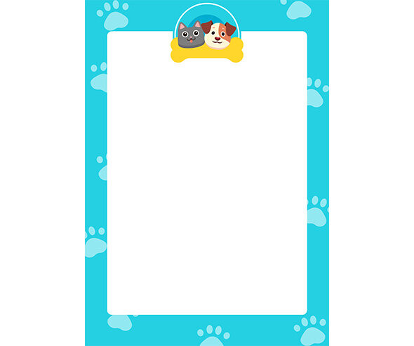 강아지 고양이 테두리