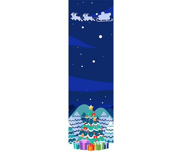 Merry Christmas 트리 세로 배너(문구없음)