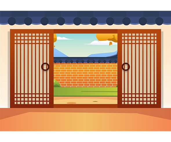 한옥 배경