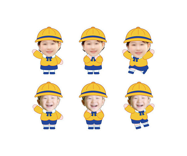 원복 입은 아이 합성이미지