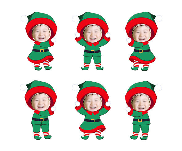 산타 요정 합성이미지(초록)