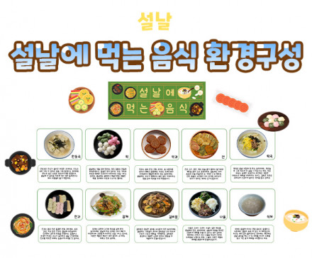 설날에 먹는 음식 환경구성
