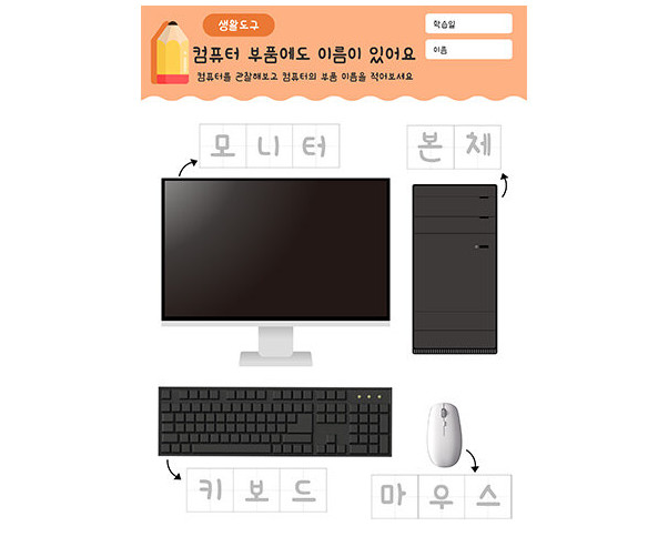 컴퓨터 부품에도 이름이 있어요