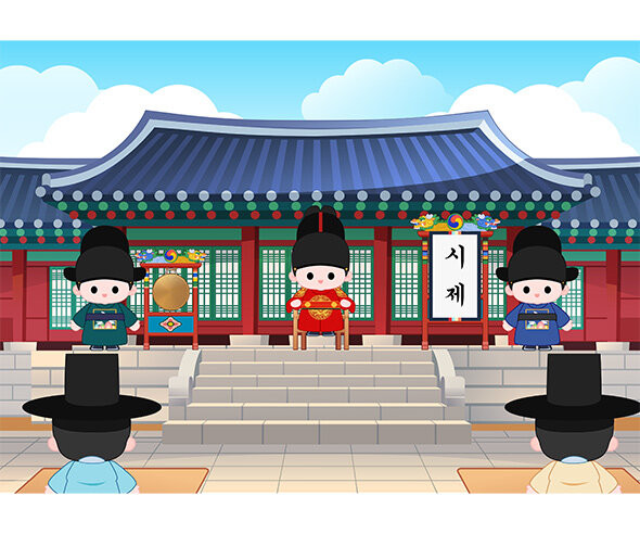 과거시험장 배경(장원급제)
