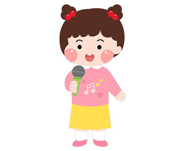 노래 부르는 여자 아이