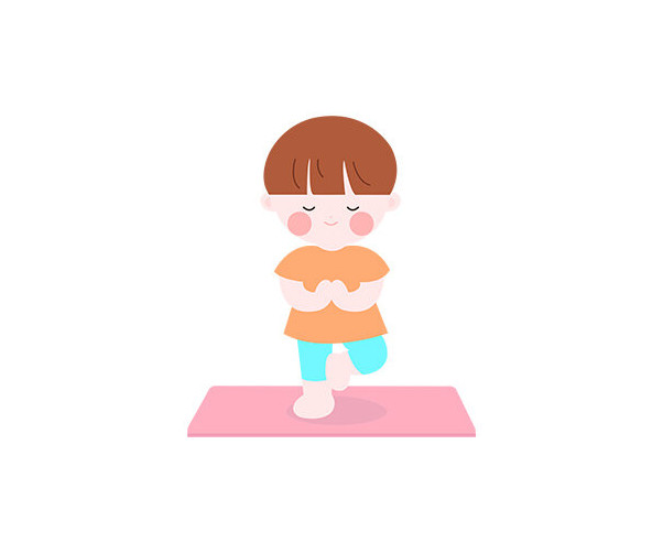 요가하는 아이