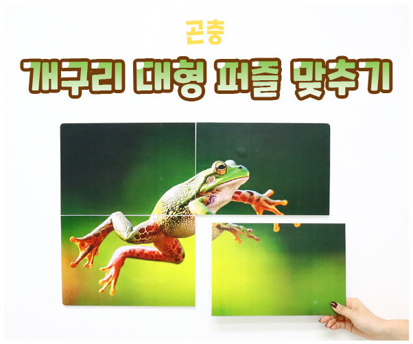 개구리 대형 퍼즐 맞추기