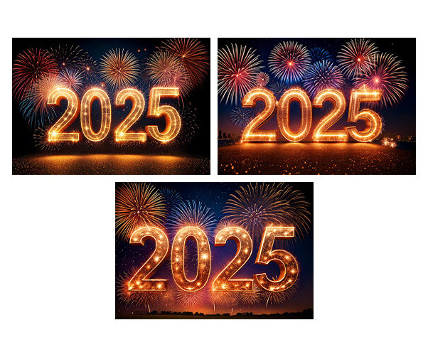 2025 글씨 배경(불꽃놀이)