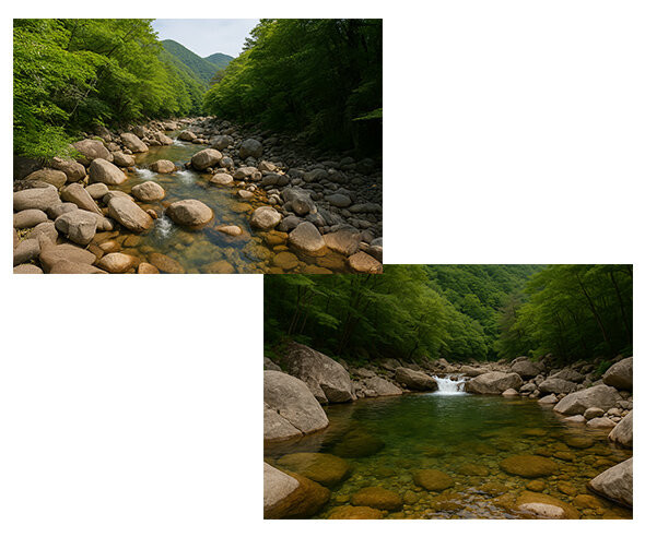 계곡 배경