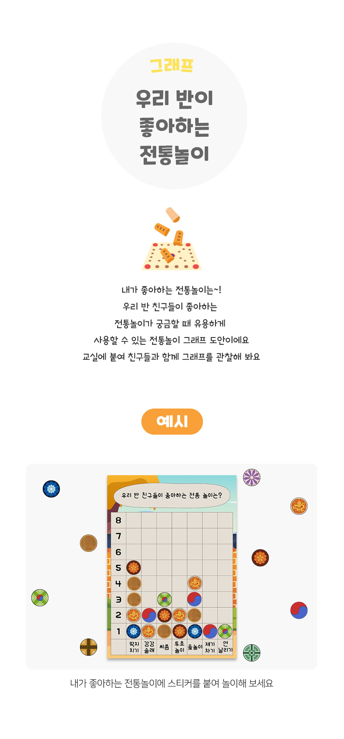 우리반이좋아하는전통놀이그래프 우리반이좋아하는전통놀이그래프