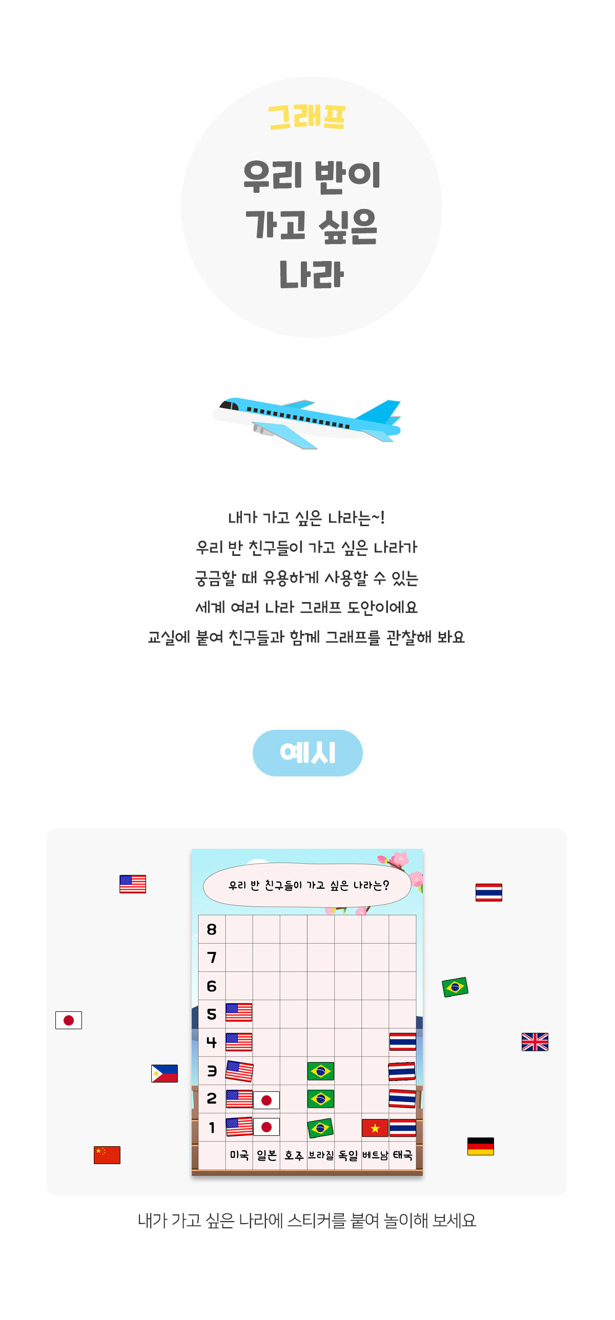 우리반이가고싶은나라그래프 우리반이가고싶은나라그래프