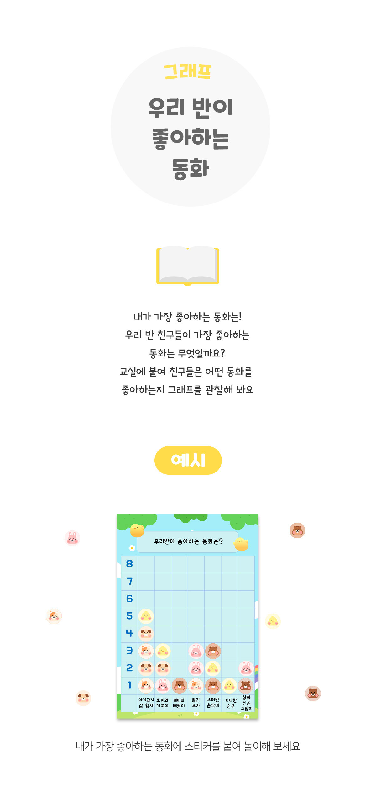 우리반이좋아하는동화그래프