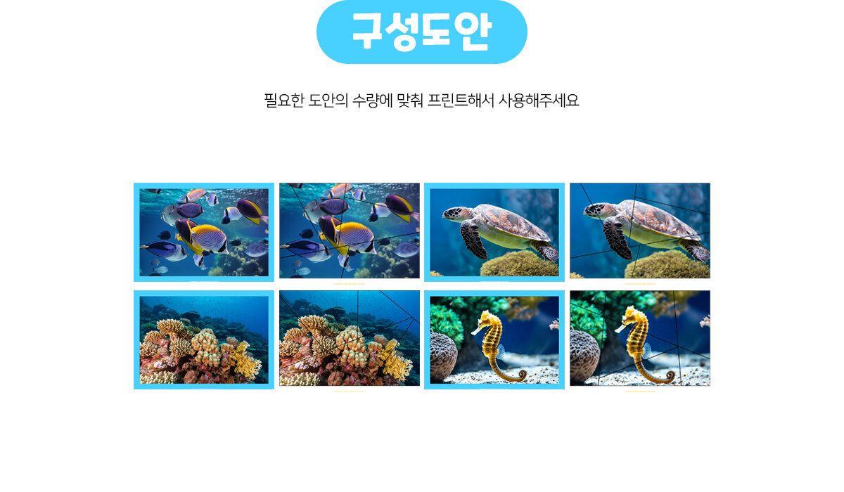 여름바다생물퍼즐만들기 여름바다생물퍼즐만들기
