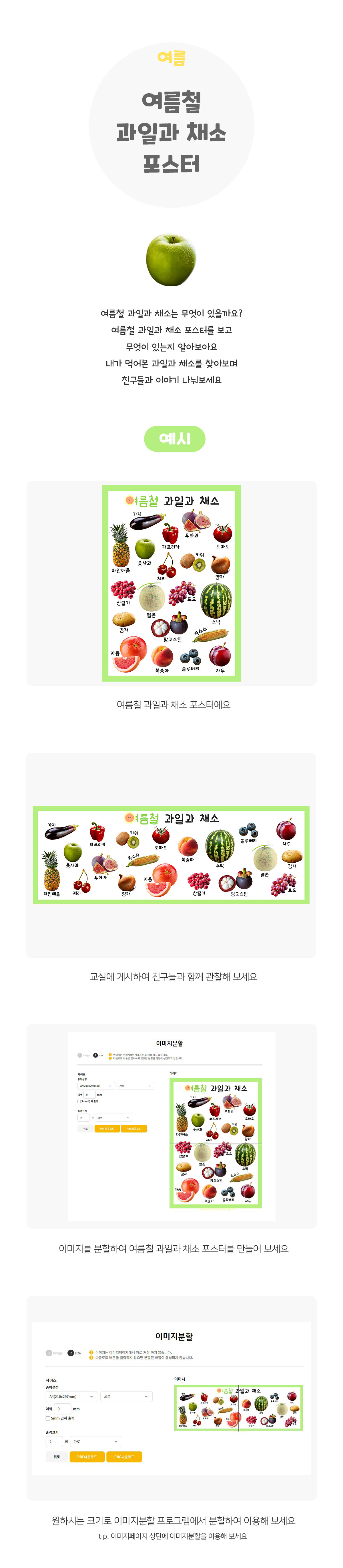 여름철과일과채소포스터 여름철과일과채소포스터