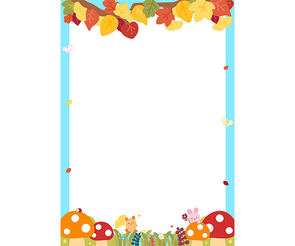 가을 숲 테두리