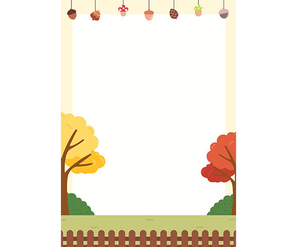 가을 숲 테두리