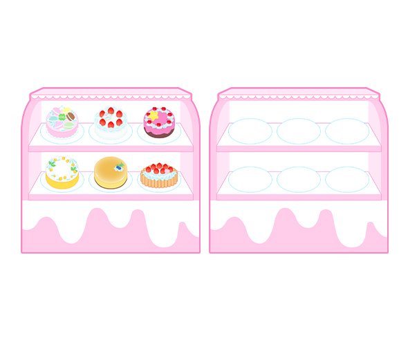 케이크 가게 쇼케이스