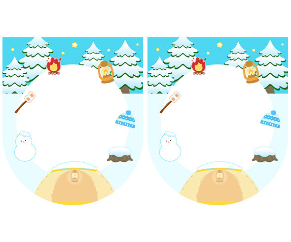 [개별도안] 우리는 겨울 캠핑 중 가랜드