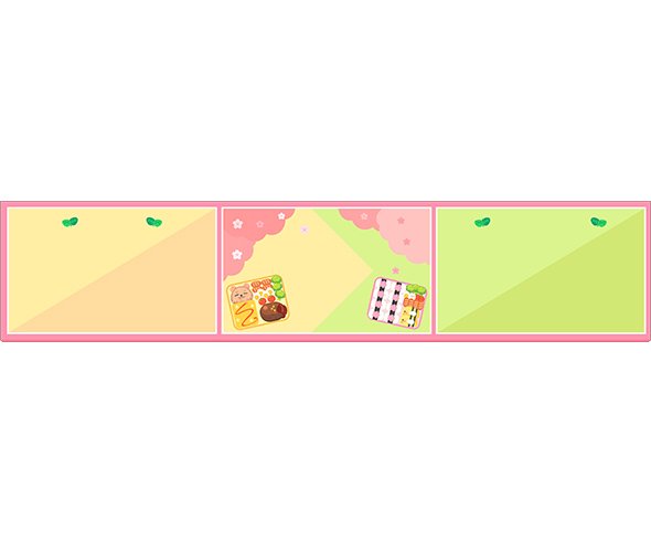 봄도시락 가게 상단 메뉴판 (문구없음)