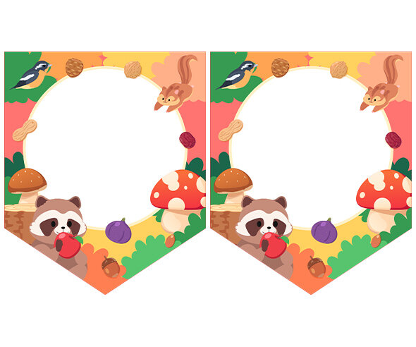 [개별도안] 숲속 가을 열매 가게 가랜드