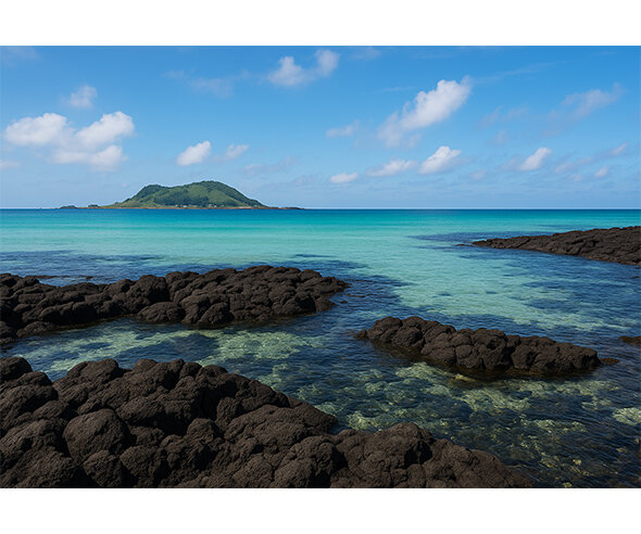 제주 앞바다 배경