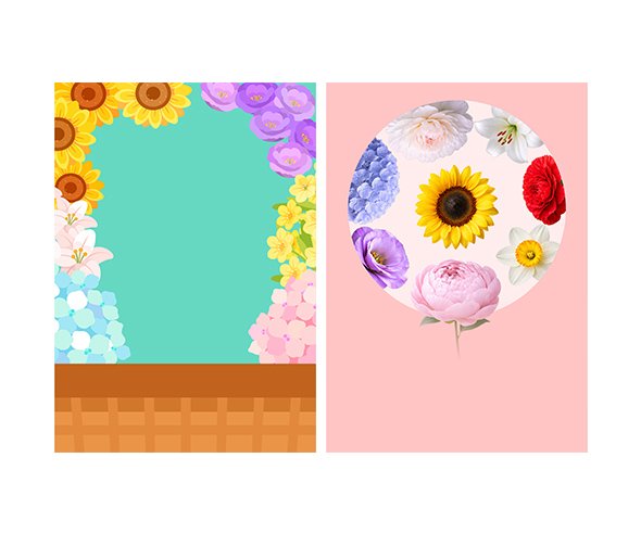 꽃가게 광고 포스터 (문구없음)