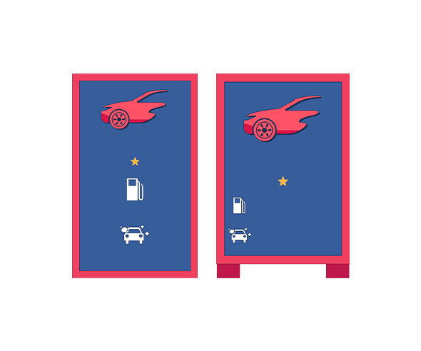 셀프 세차장 간판(문구없음)