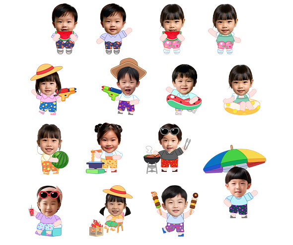 촌캉스 하는 아이 합성이미지