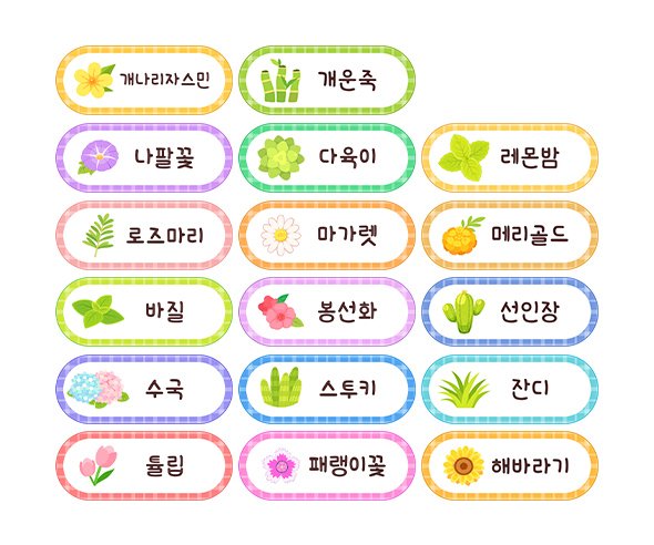 꽃 이름표