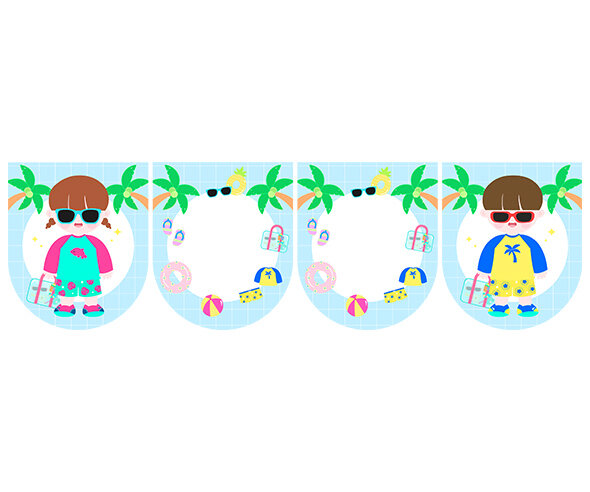 [개별도안] 수영복 패션쇼 가랜드