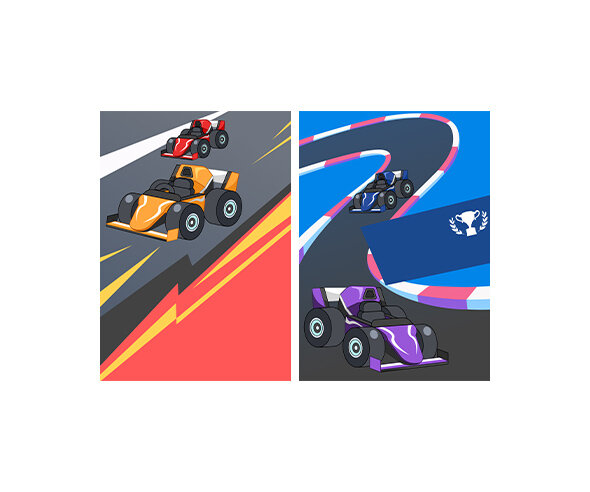 자동차 경주 대회 포스터(문구없음)