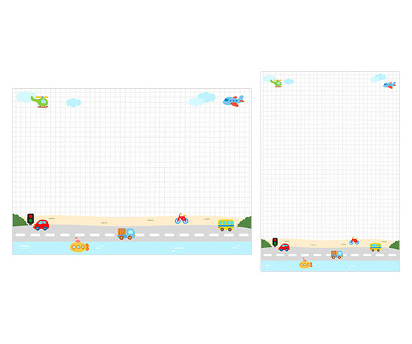 교통기관 편지지