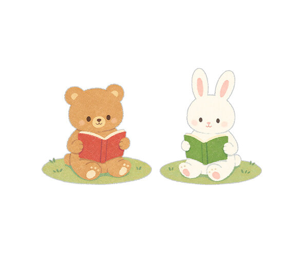 책 읽는 곰, 토끼