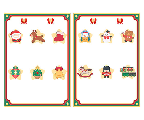 크리스마스 가게 메뉴판 (문구없음)