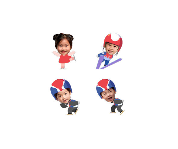 동계 올림픽 선수 합성이미지