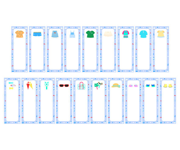 여름 옷 가게 개별 메뉴판(문구없음)