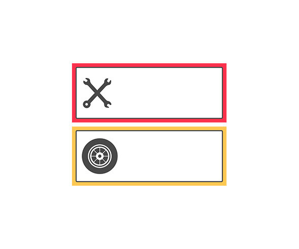 레이싱카 정비 안내판(문구없음)