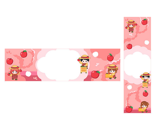 사과 농장 체험 가로 세로 배너 (문구없음)