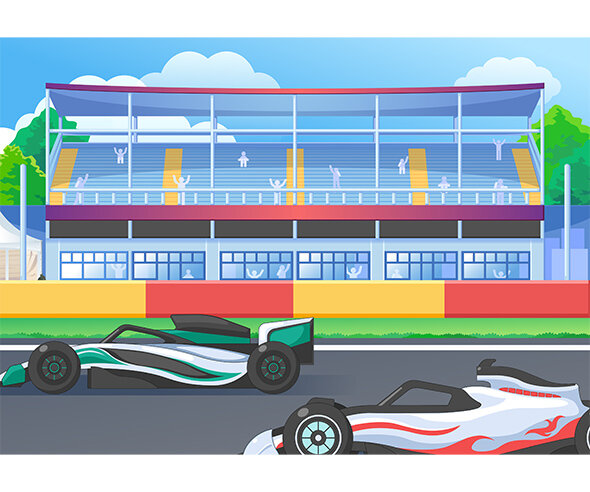 자동차 경주장 배경