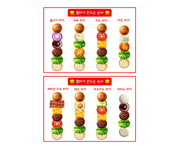햄버거 만드는 순서