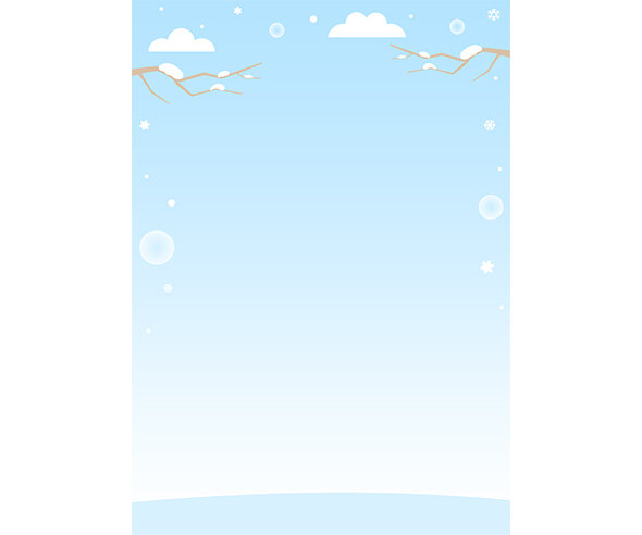 겨울 눈 내리는 하늘 테두리