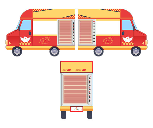 통닭 트럭 (통닭 없는)(문구없는)