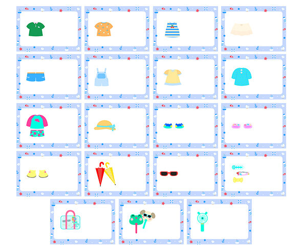 여름 옷 가게 이름표(문구없음)