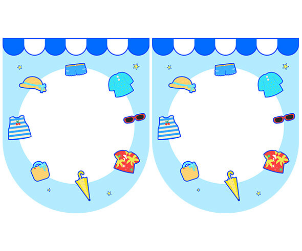 [개별도안] 여름 옷 가게 가랜드1