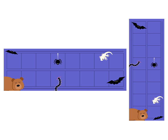 깜깜한 동굴 속 누가 살까 원고지 레터링 (문구없음)