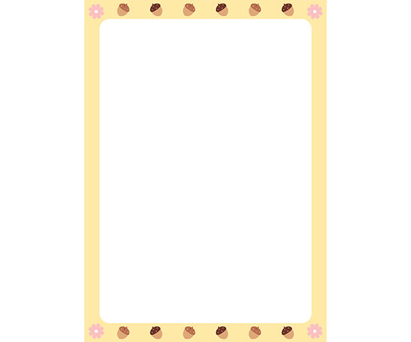 가을 도토리 테두리