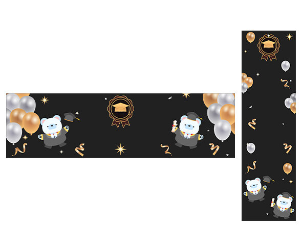 졸업을 축하해 가로 세로 배너 (문구없음)