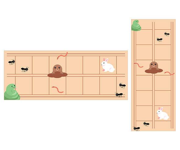 흙 속에 사는 친구들 원고지 레터링 (문구없음)